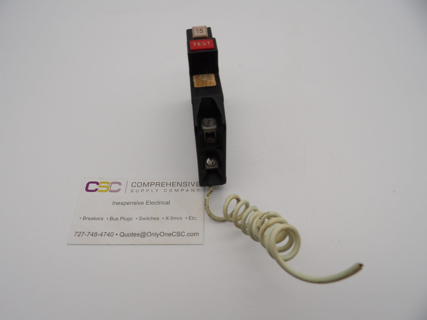 CH115GF - Cutler Hammer 15A Amp 1P Pole 10kA@120V Plug On Ground Fault GFCI Circuit Breaker W/Metal Foot