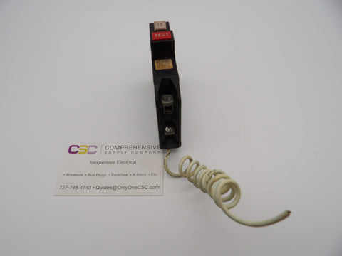 CH115GF - Cutler Hammer 15A Amp 1P Pole 10kA@120V Plug On Ground Fault GFCI Circuit Breaker W/Metal Foot