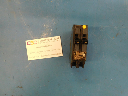 Q3030 - ITE 30/30A Amp 2X1P Pole 10kA@120/240V Plug On Duplex Circuit Breaker