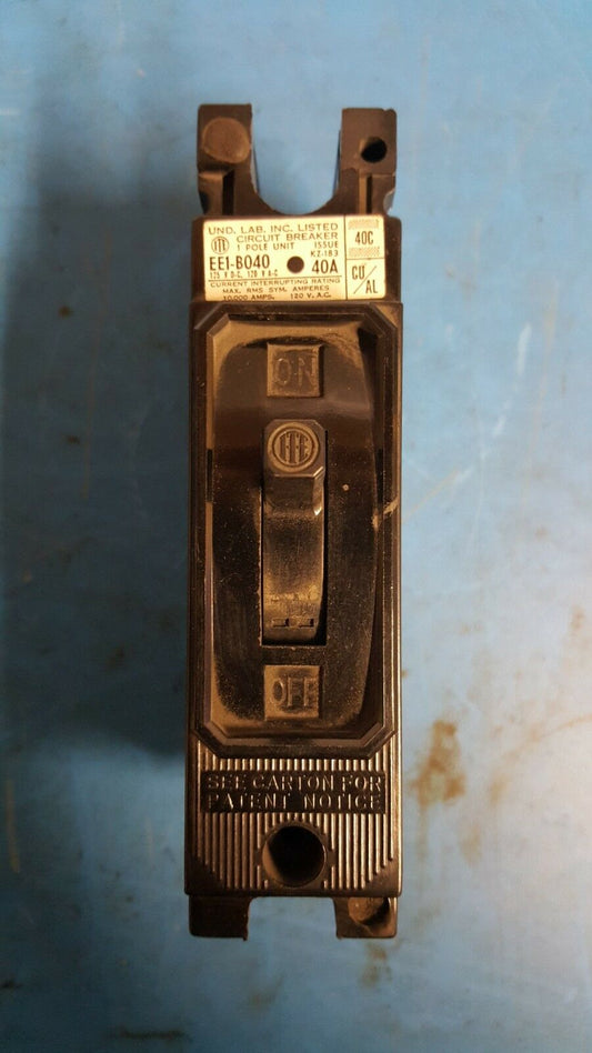 EE1-B040 - ITE 40A Amp 1P Pole 10kA@120V Bolt On Circuit Breaker