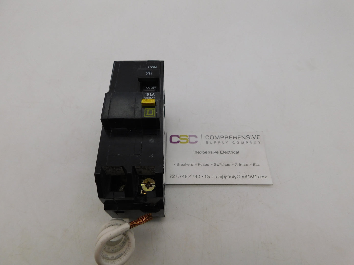 QO220GFI - Square D 20A Amp 2P Pole 10kA@120/240V Plug On Ground Fault GFCI Circuit Breaker