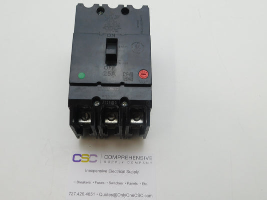 TEY325 - GE 25A Amp 3P Pole 14kA@480/277V Bolt On Circuit Breaker