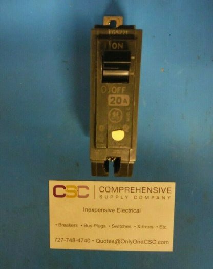THHQB1120 - GE 20A Amp 1P Pole 22kA@120/240V Bolt On Circuit Breaker