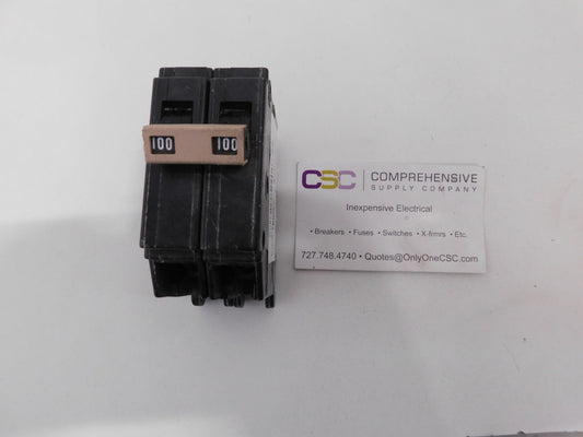 CH2100 - Cutler Hammer 100A Amp 2P Pole 10kA@120/240V Plug On Circuit Breaker