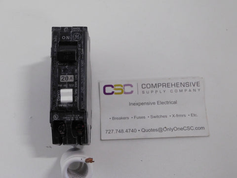 THHQB1120AF2 - GE 20A Amp 1P Pole 22kA@120/240V Bolt On Arc Fault AFCI Circuit Breaker