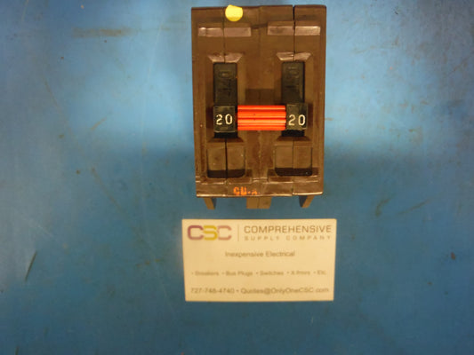 A220 - Wadsworth 20A Amp 2P Pole 10K@120/240V Metal Foot Plug On A Circuit Breaker