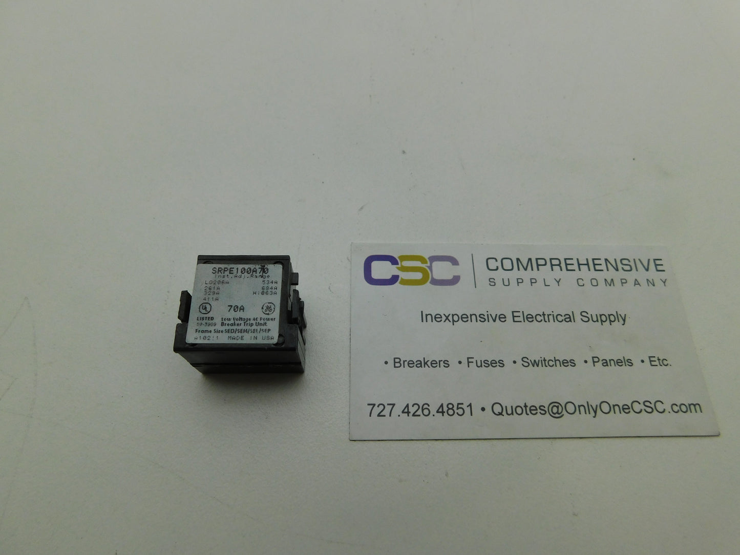 SRPE100A70 - GE 70A Amp 600V Rating Plug/Trip Used For Sed/Seh/Sel/Sep Circuit Breaker
