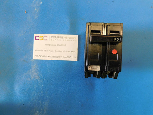 THQL2190 - GE 90A Amp 2P Pole 10kA@120/240V Plug On Circuit Breaker - Older Series