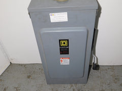 D224NRB - Square D 200A Amp 2P Pole 240V Fusible Nema 3R General Duty Safety Switch W/Neutral - Missing Closure Latch