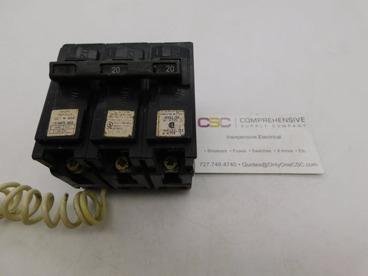 B22000S01 - Siemens 20A Amp 2P Pole 10kA@120/240V Bolt On Circuit Breaker W/120V Shunt Trip