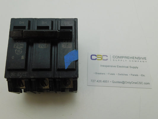 THQB32070 - GE 70A Amp 3P Pole 10kA@240V Bolt On Circuit Breaker