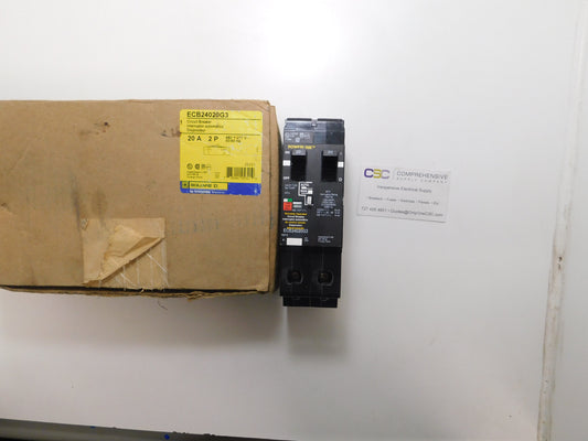 ECB24020G3 - Square D 20A Amp 2P Pole 14kA@480Y/277V Bolt On Powerlink Circuit Breaker