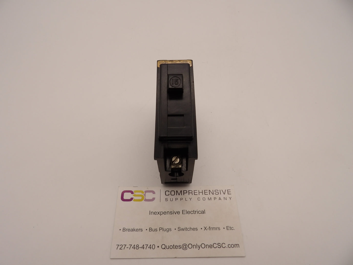 BA1015 - Cutler Hammer 15A Amp 1P Pole 10kA@120/240V Bolt On Circuit Breaker