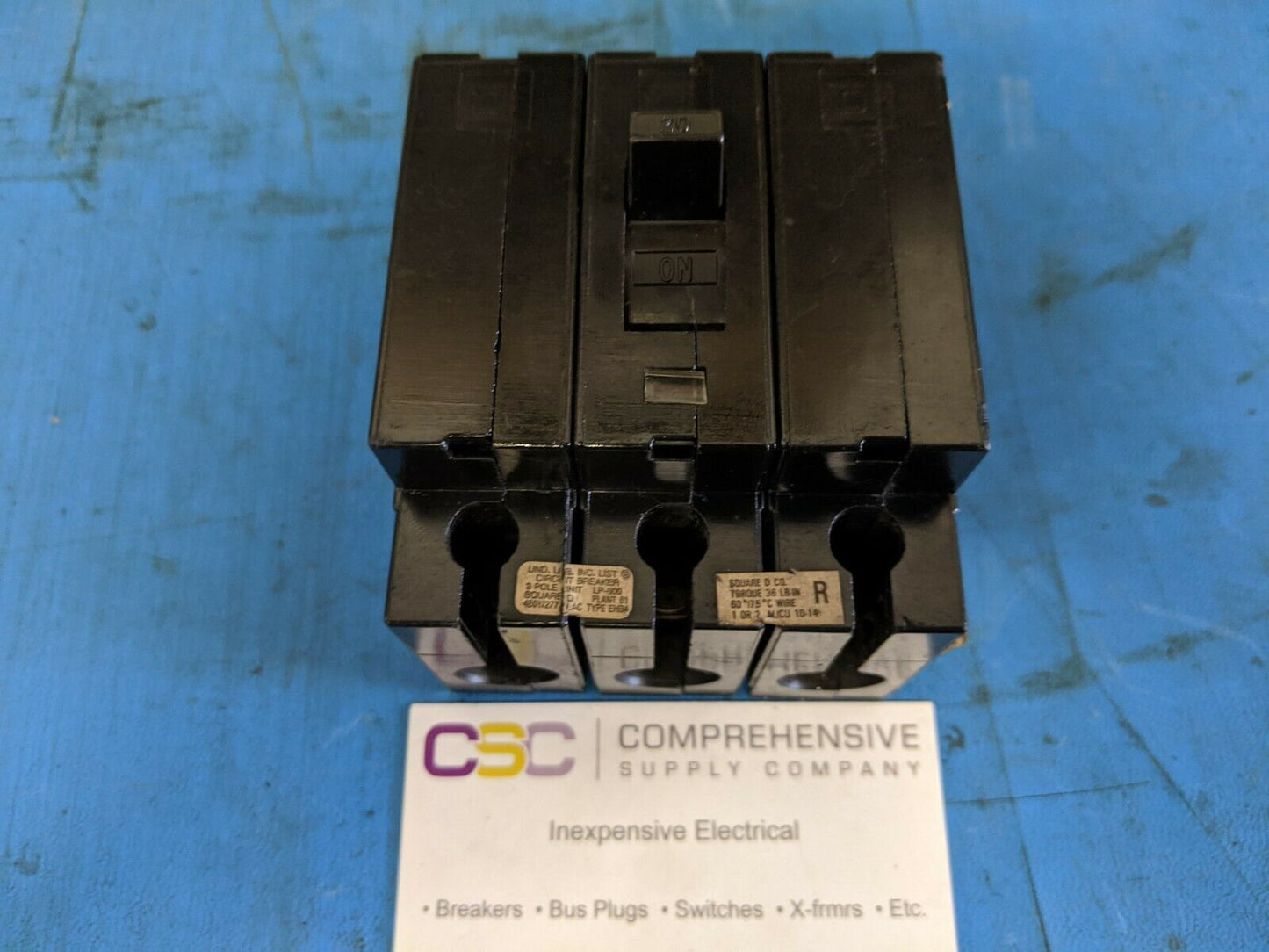 EHB34020 - Square D 20A Amp 3P Pole 14kA@480Y/277V Bolt On Circuit Breaker