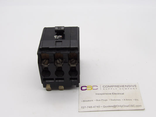 QO360 - Square D 60A Amp 3P Pole 10kA@240V Plug On Black Circuit Breaker