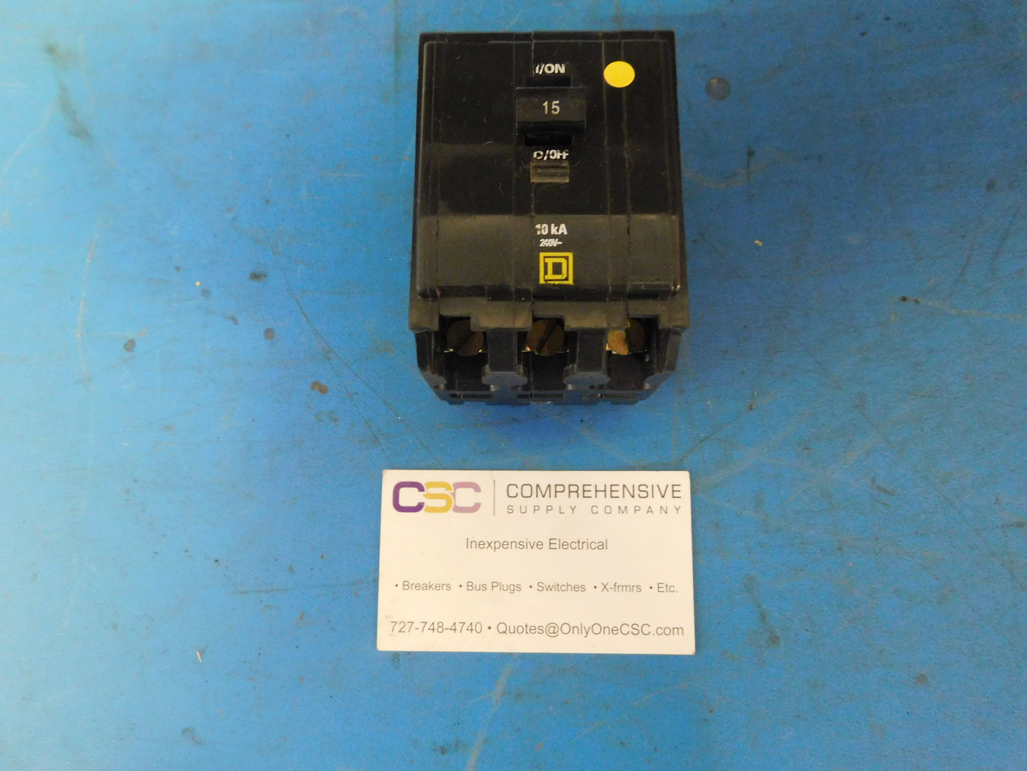 QOB315 - Square D 15A Amp 3P Pole 10kA@240V Bolt On Circuit Breaker