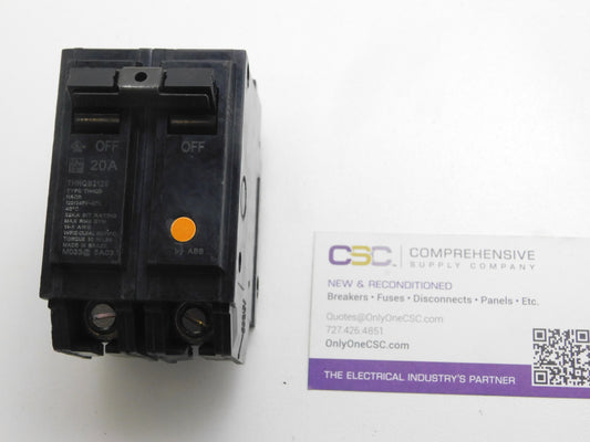 THHQB2120 - GE 20A Amp 2P Pole 22kA@120/240V Bolt On Circuit Breaker