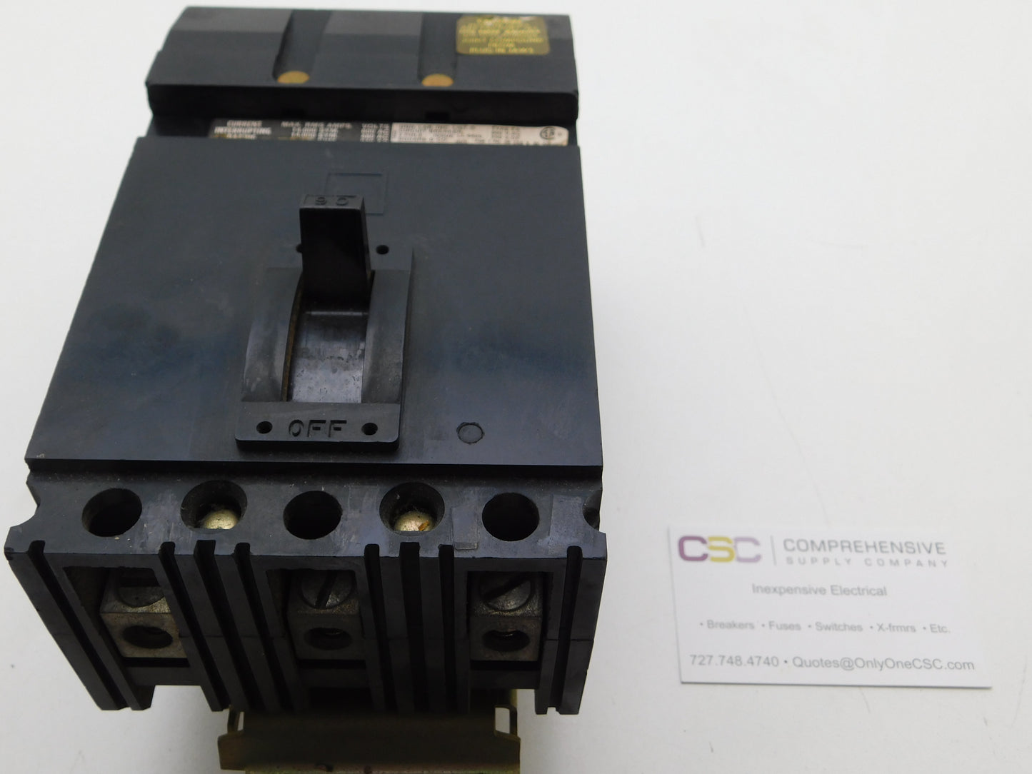 FA36090 - Square D 90A Amp 3P Pole 600V 14kA@480V I-Line Plug On Black Circuit Breaker