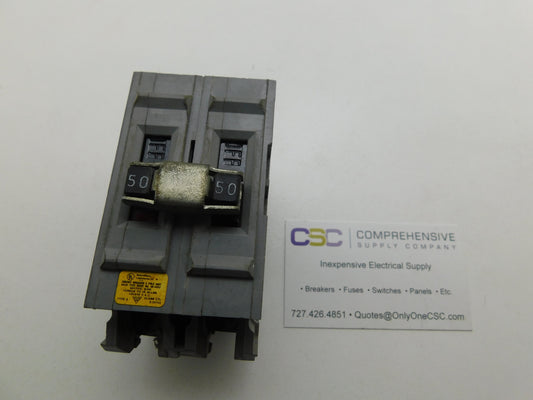 UBIA250NI - Wadsworth 50A Amp 2P Pole 10kA@120/240V Plug On Circuit Breaker