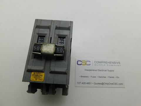 UBIA250NI - Wadsworth 50A Amp 2P Pole 10kA@120/240V Plug On Circuit Breaker