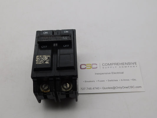 THQL2150 - GE 50A Amp 2P Pole 10kA@120/240V Plug On Circuit Breaker - Older Series