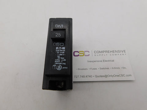 BR125 - Eaton 25A Amp 1P Pole 10kA@120/240V Plug On Circuit Breaker