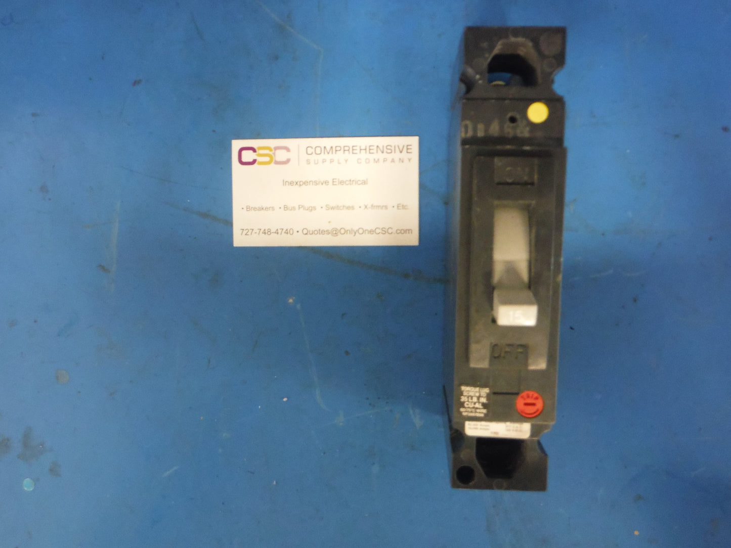 THED113015 - GE 15A Amp 1P Pole 65kA@277V Bolt On Circuit Breaker