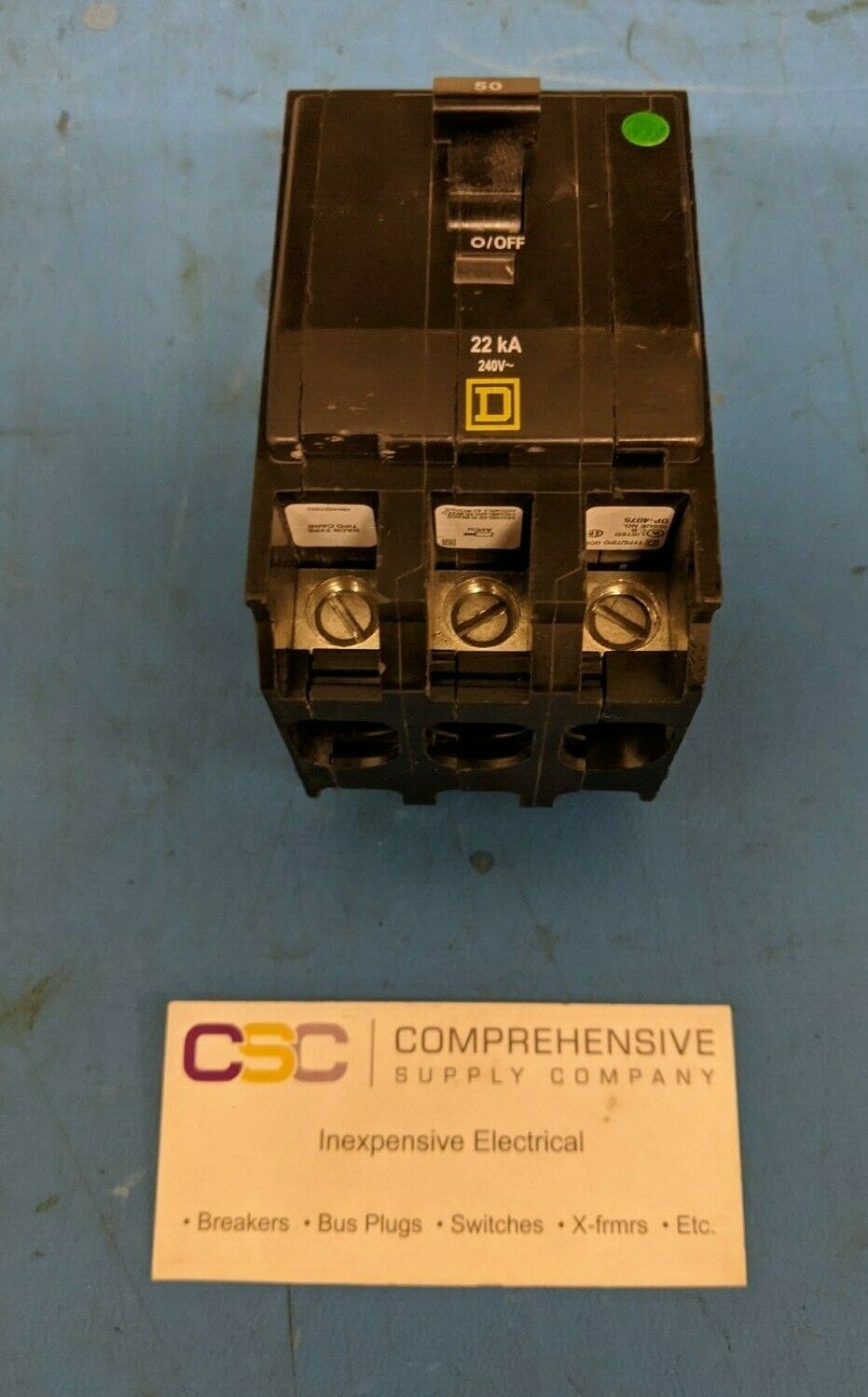QOB350VH - Square D 50A Amp 3P Pole 22kA@240V Bolt On Circuit Breaker
