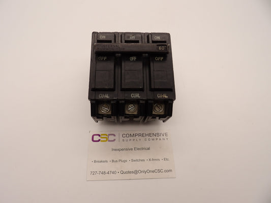 THQB32060 - GE 60A Amp 3P Pole 10kA@240V Bolt On Circuit Breaker - Older Series