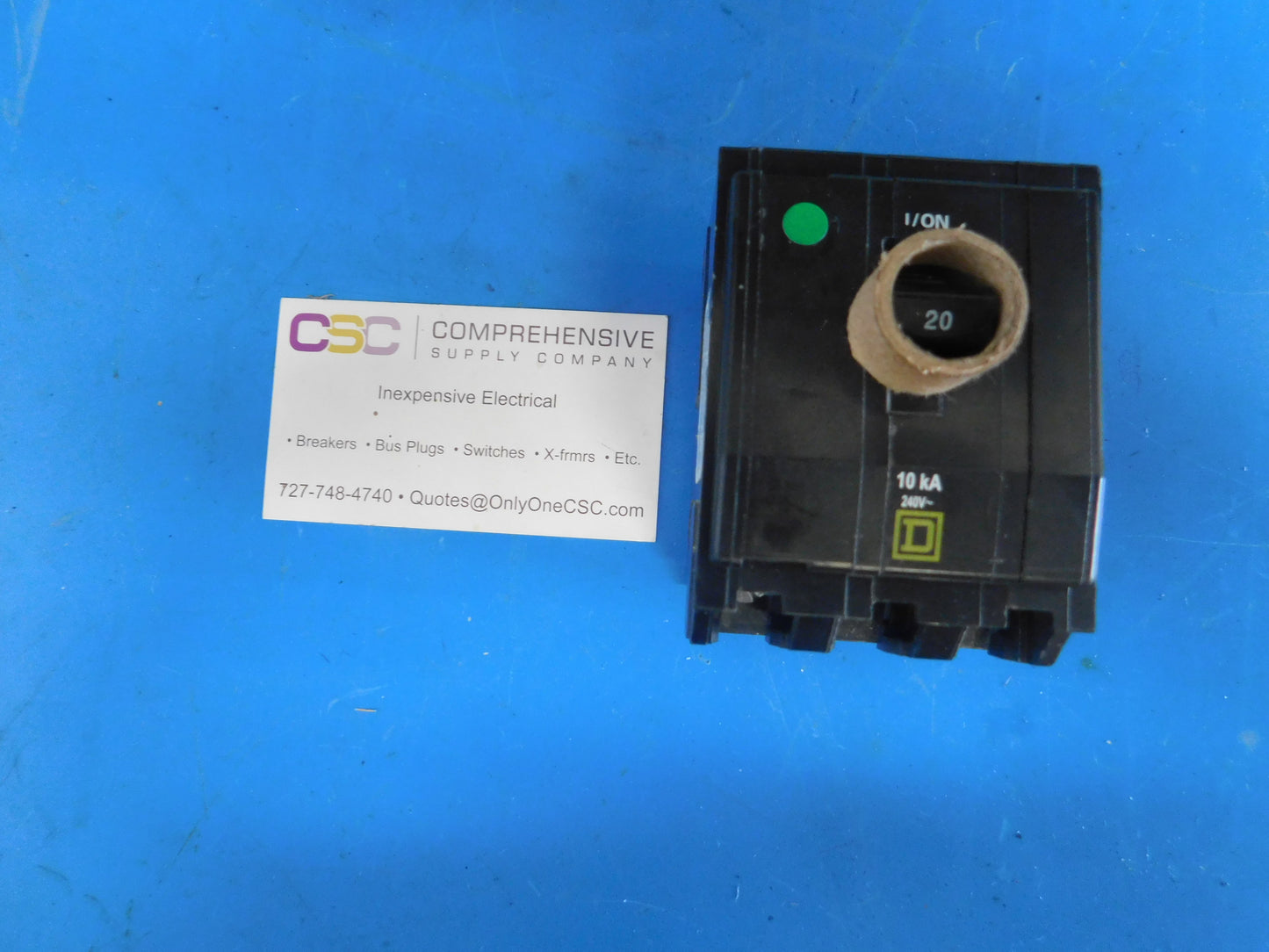 QO320 - Square D 20A Amp 3P Pole 10kA@240V Plug On Circuit Breaker