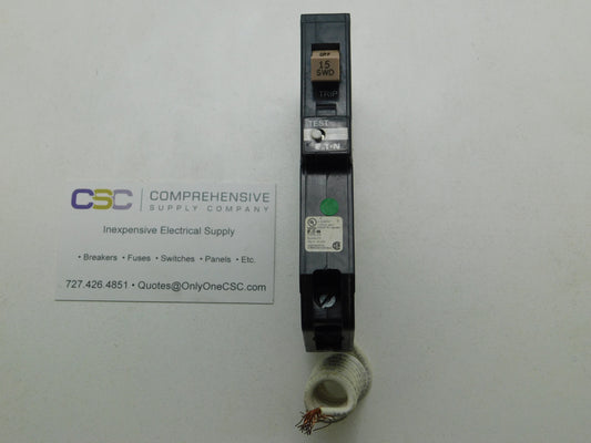 CHFGFT115 - Eaton 15A Amp 1P Pole 10kA@120V Plug On Ground Fault GFCI Circuit Breaker