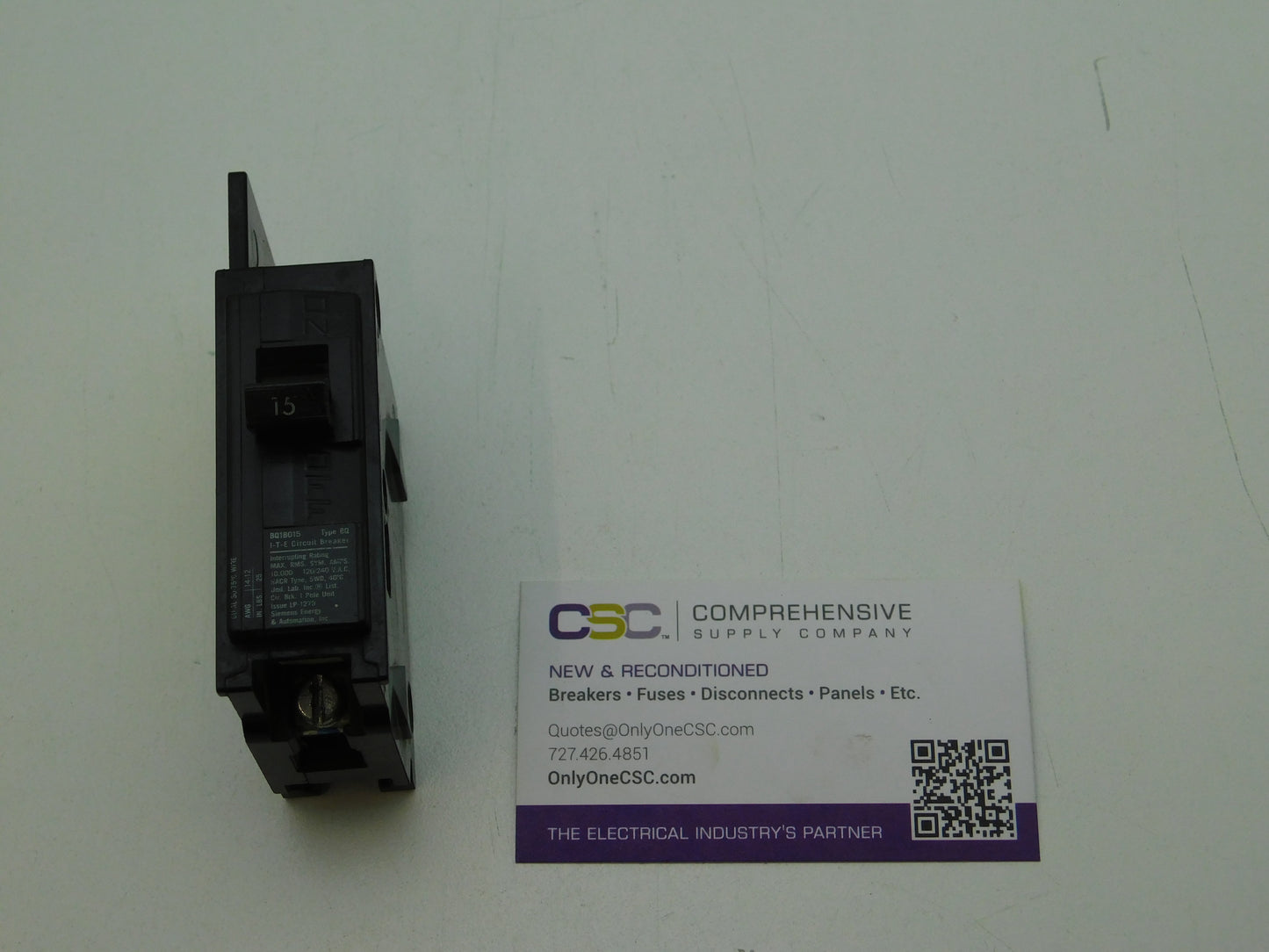 BQ1B015 - ITE 15A Amp 1P Pole 10kA@120/240V Bolt On Circuit Breaker
