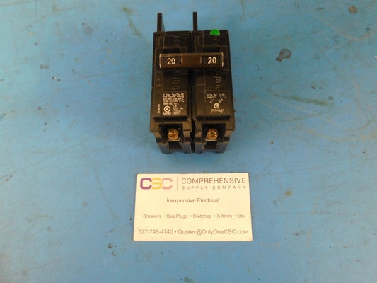 BQ2B020 - Siemens 20A Amp 2P Pole 10kA@120/240V Bolt On Circuit Breaker
