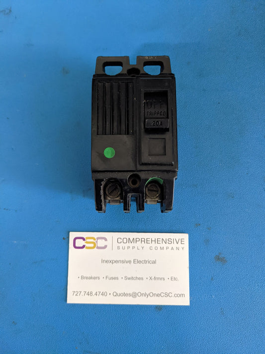 TQ2120 - GE 20A Amp 2P Pole 10kA@120/240V Plug On Circuit Breaker