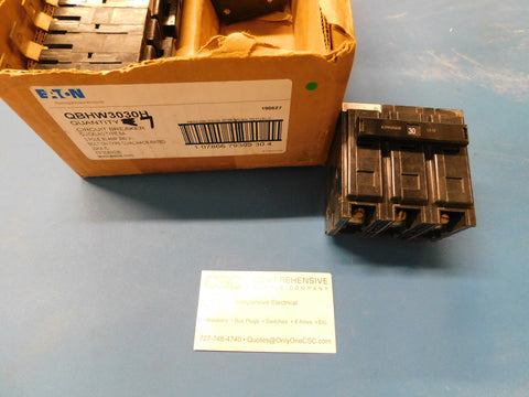 QBHW3030H - Eaton 30A Amp 3P Pole 22kA@240V Bolt On Quicklag Circuit Breaker
