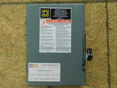DU322 - Square D 60A Amp 3P Pole 240V Nema 1 Non-Fusible Safety Switch