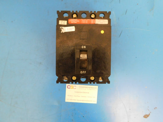 FHL26015 - Square D 15A Amp 2P Pole 600V 25kA@480V Bolt On Black Circuit Breaker