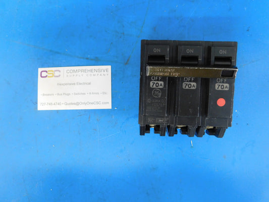 THHQB32070 - GE 70A Amp 3P Pole 22kA@240V Bolt On Circuit Breaker