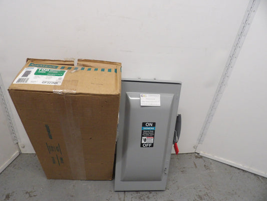 GF323NR - Siemens 100A Amp 3P Pole 240V Nema 3R Fusible General Duty Safety Switch