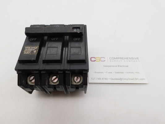 THQL32040 - GE 40A Amp 3P Pole10kA@240V Plug On Circuit Breaker - Older Series
