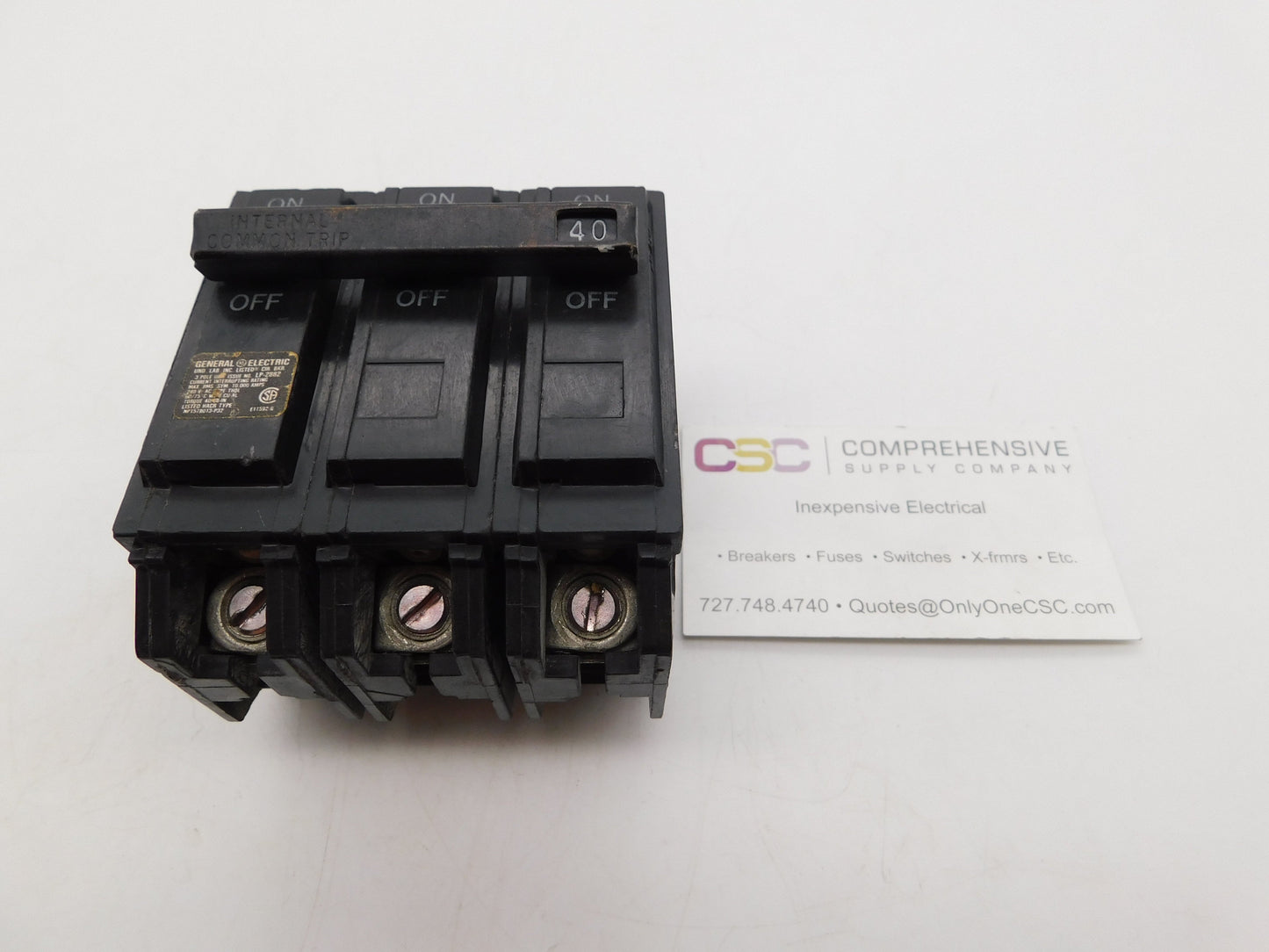 THQL32040 - GE 40A Amp 3P Pole10kA@240V Plug On Circuit Breaker - Older Series