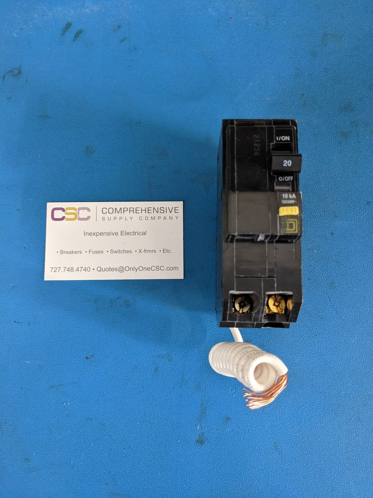 QO220GFI - Square D 20A Amp 2P Pole 10kA@120/240V Plug On Ground Fault GFCI Circuit Breaker
