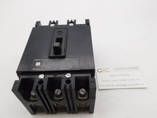 EHB3100 - Westinghouse 100A Amp 3P Pole 600V 14kA@480V Bolt On Circuit Breaker