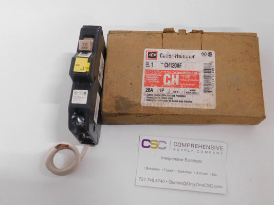 CH120AF - Cutler Hammer 20A Amp 1P Pole 10kA@120V Plug On Arc Fault AFCI Circuit Breaker