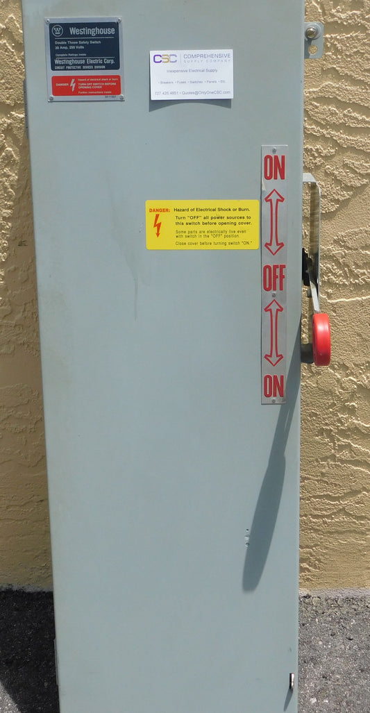 RXFK321 - Westinghouse 30A Amp 3P Pole 240V Nema 3R Fusible Double Throw Safety Switch