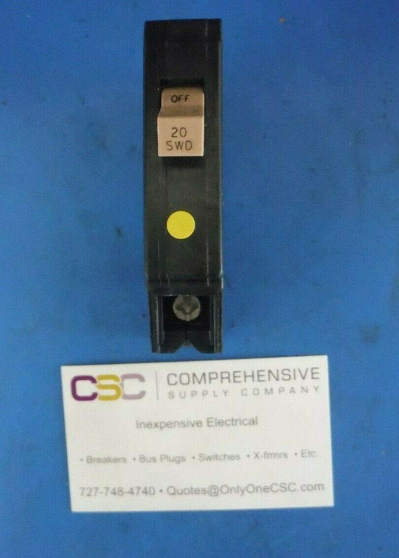 CH120 - Cutler Hammer 20A Amp 1P Pole 10kA@120/240V Plug On Circuit Breaker