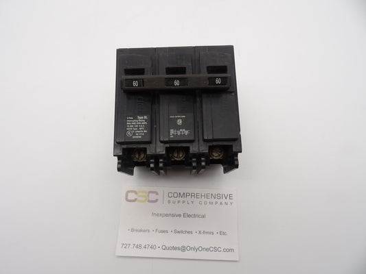 B360 - Siemens 60A Amp 3P Pole 10kA@240V Bolt On Circuit Breaker - Older Series
