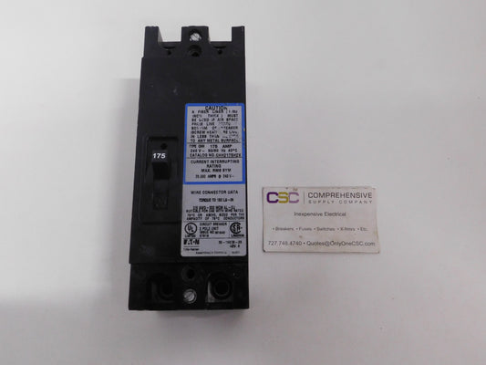 CHH2175H2X - Eaton 175A Amp 2P Pole 25kA@240V Bolt On Circuit Breaker W/Blue Label