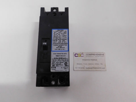 CHH2175H2X - Eaton 175A Amp 2P Pole 25kA@240V Bolt On Circuit Breaker W/Blue Label
