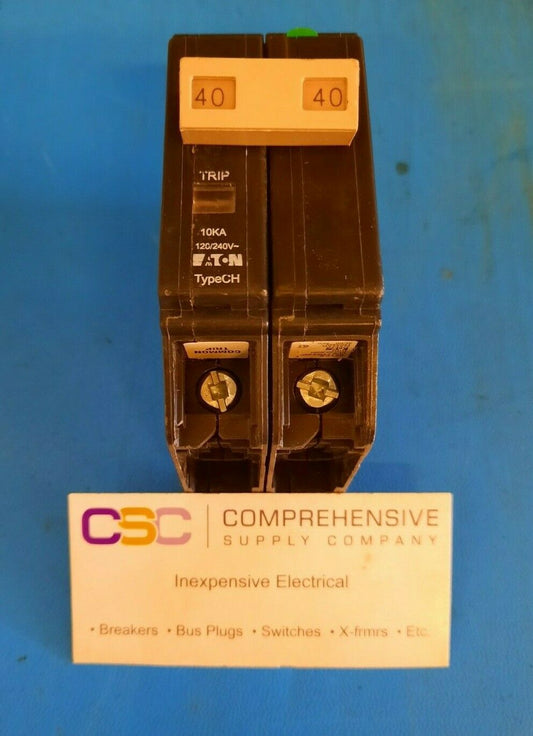CHF240 - Eaton 40A Amp 2P Pole 10kA@120/240V Plug On Circuit Breaker